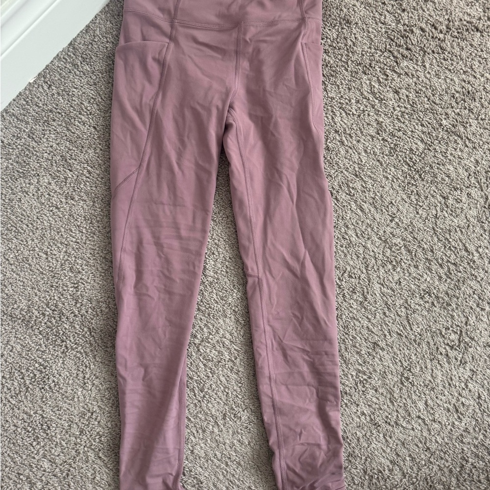 Athleta Pink High-Waisted Leggings